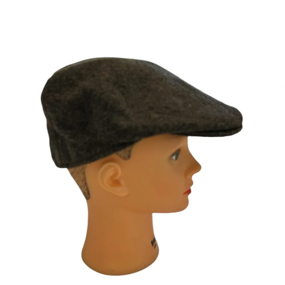 Brooks Brothers 100% Wool Newsboy Cap Charcoal Gray size 7 1/8 - Picture 2 of 6